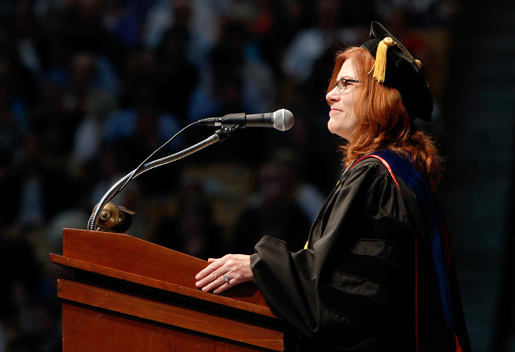 Provost Garnett Stokes speaks to graduates